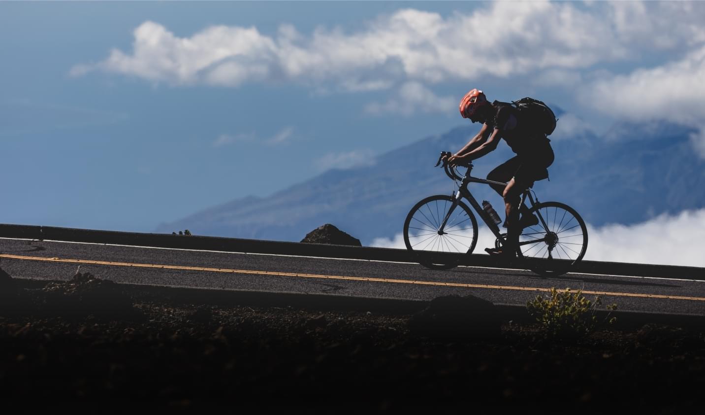 man ride bicycle