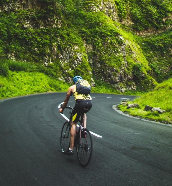 man ride bicycle